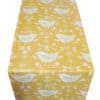 Yellow Scandi Bird Table Runner